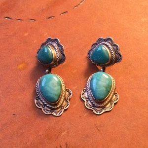 Native American Sterling and Turquoise Earrings